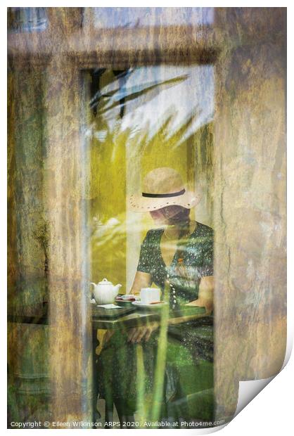 The Lady taking tea Print by Eileen Wilkinson ARPS EFIAP