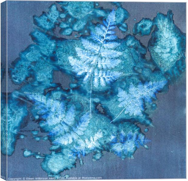 Blue Ferns Canvas Print by Eileen Wilkinson ARPS EFIAP