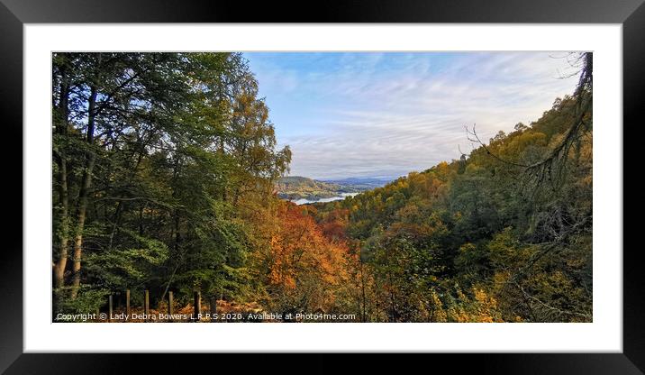 Aberfeldy in Autumn Colour Framed Mounted Print by Lady Debra Bowers L.R.P.S