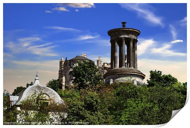 Dugald Stewart Monument Print by Philip Hawkins