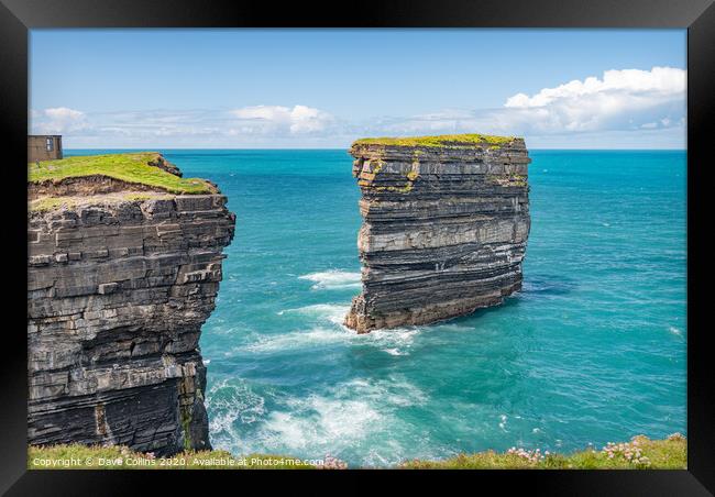 Sea Stack, Downpatrick Head, Co Mayo, Ireland Framed Print by Dave Collins
