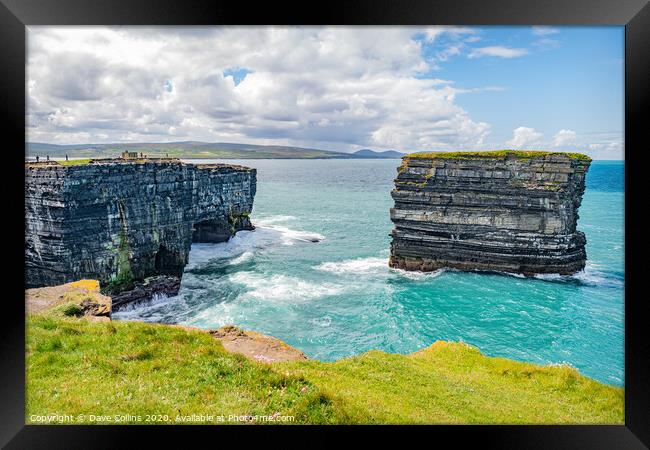 Sea Stack, Downpatrick Head, Co Mayo, Ireland Framed Print by Dave Collins