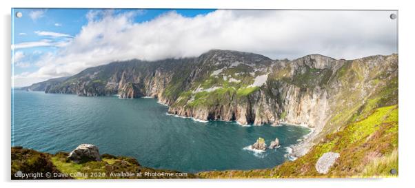 Slieve League Cliffs, Co Donegal, Ireland Acrylic by Dave Collins