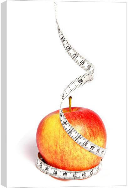 Measure Your Apple Canvas Print by Steve Brand