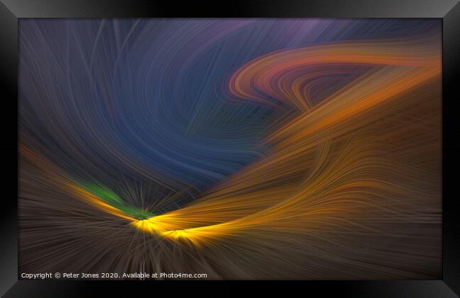 Twirling colours Framed Print by Peter Jones