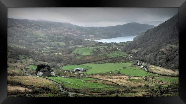 View over a welsh valley  Framed Print by Jon Fixter