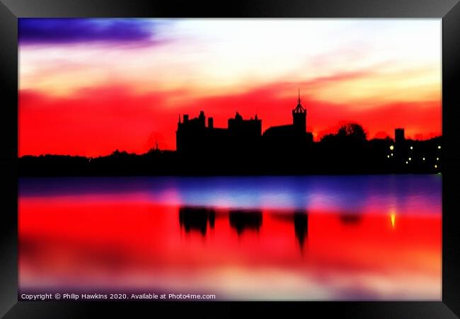 Linlithgow Palace silhouette Framed Print by Philip Hawkins