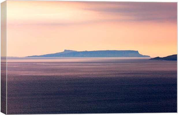 Isle of Eigg Sunset Scotland Canvas Print by Derek Beattie