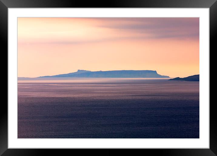 Isle of Eigg Sunset Scotland Framed Mounted Print by Derek Beattie