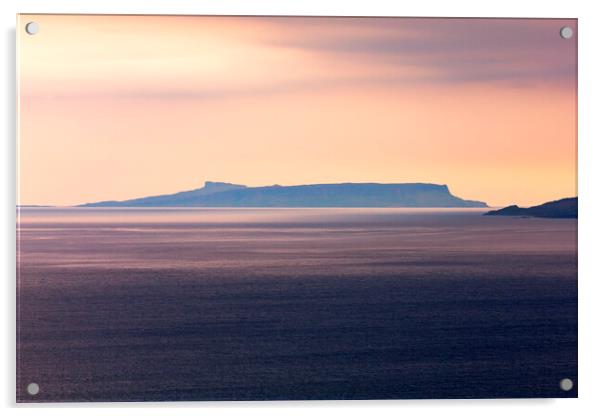Isle of Eigg Sunset Scotland Acrylic by Derek Beattie