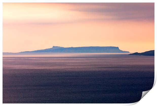 Isle of Eigg Sunset Scotland Print by Derek Beattie