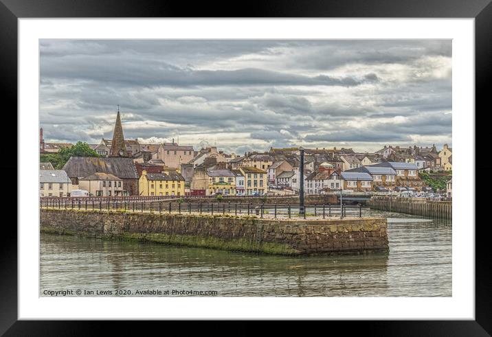 Maryport Harbour In Cumbria Framed Mounted Print by Ian Lewis