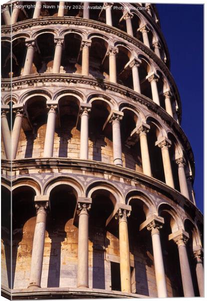 The Leaning Tower of Pisa, Italy  Canvas Print by Navin Mistry