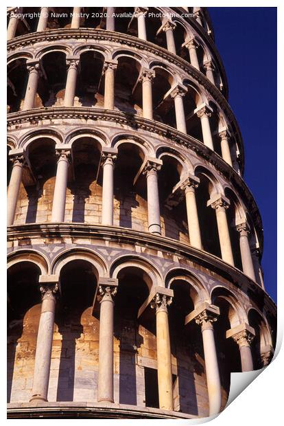 The Leaning Tower of Pisa, Italy  Print by Navin Mistry