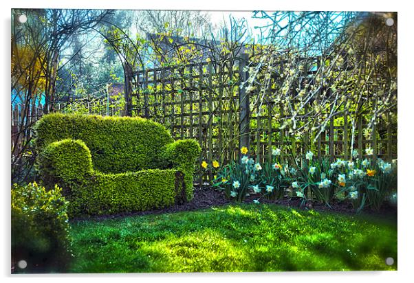 English country garden Acrylic by Nathan Wright