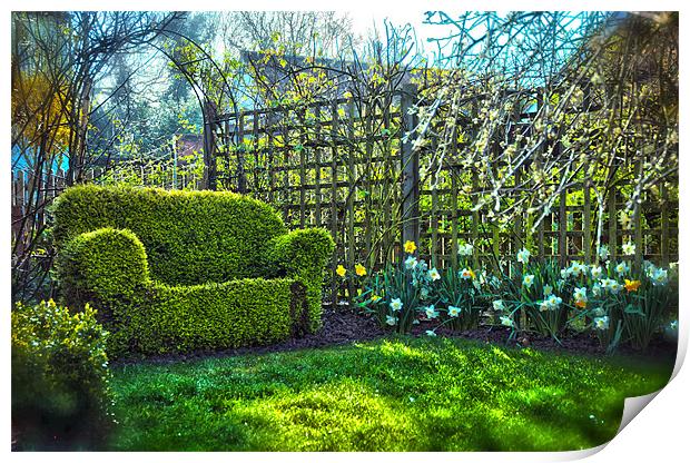English country garden Print by Nathan Wright