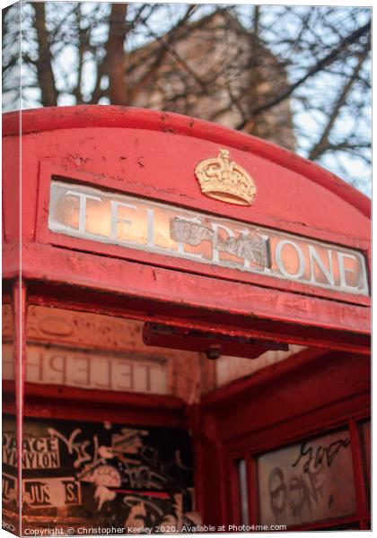 Red telephone box Canvas Print by Christopher Keeley