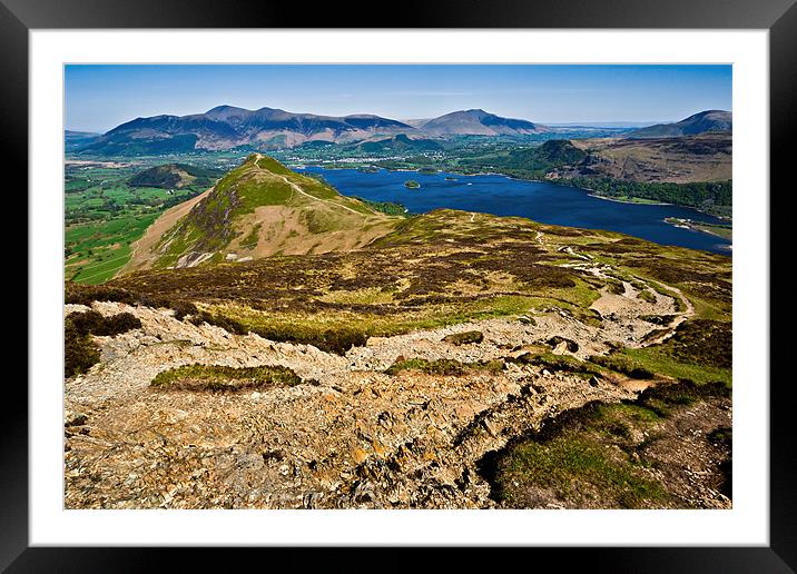 Catbells & Derwent Water, Keswick Framed Mounted Print by David Lewins (LRPS)