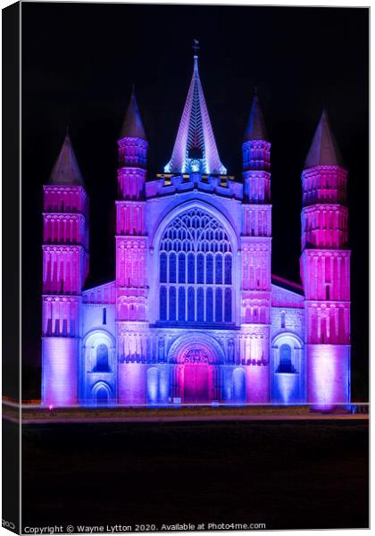 Rochester Cathedral Canvas Print by Wayne Lytton