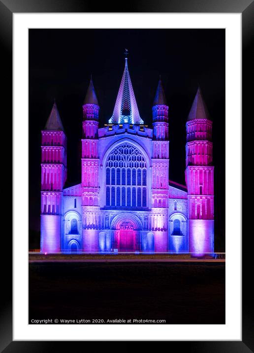 Rochester Cathedral Framed Mounted Print by Wayne Lytton