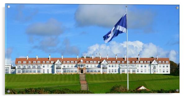 The majestic Trump Turnberry Hotel Acrylic by Allan Durward Photography