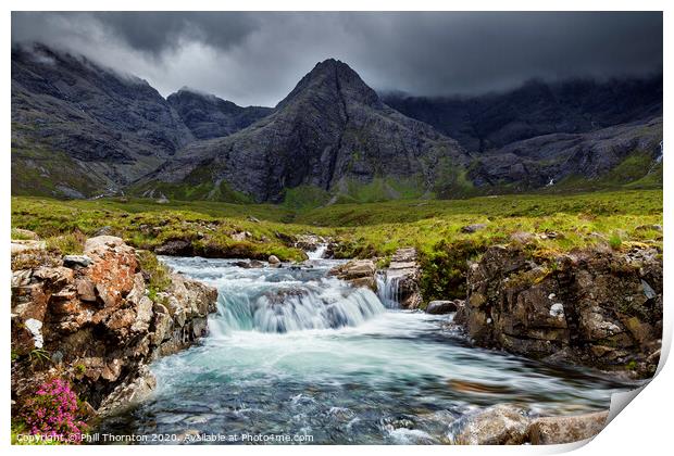 Calm before the storm, Fairy Pools. No. 2 Print by Phill Thornton