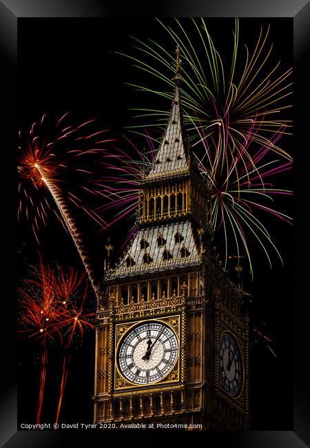 Big Ben Celebrations Framed Print by David Tyrer