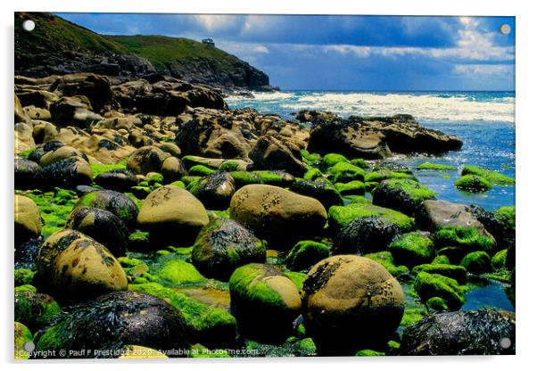 The Cornish Coast at Rinsey Head Acrylic by Paul F Prestidge