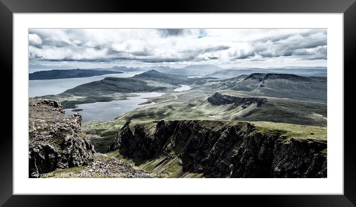 Dramatic skies from the top of the Storr, Isle of  Framed Mounted Print by Phill Thornton