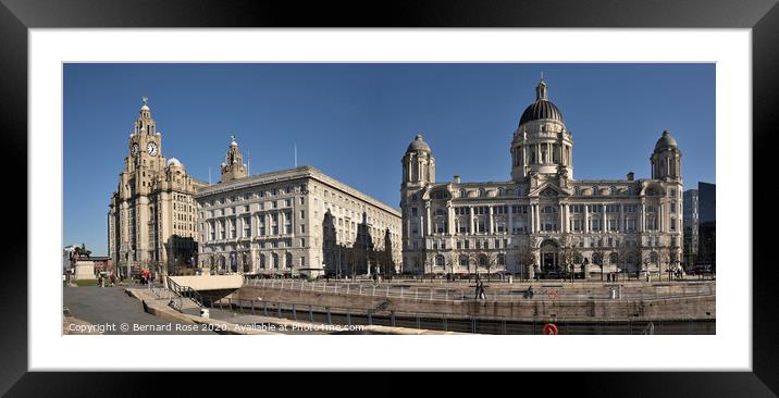 Three Graces at the Pier Head Framed Mounted Print by Bernard Rose Photography