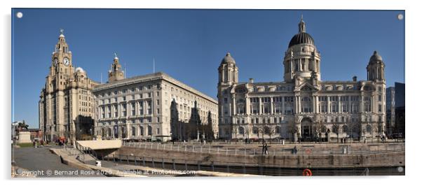 Three Graces at the Pier Head Acrylic by Bernard Rose Photography