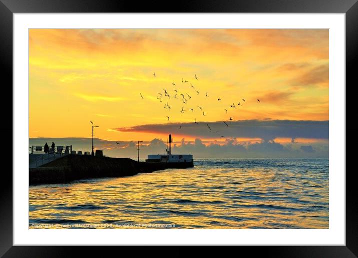 Sunrise Over The Banjo Pier, Looe Framed Mounted Print by Neil Mottershead