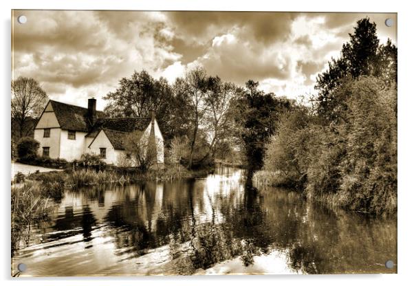Willy Lott's Cottage - Flatford Mill Acrylic by David Stanforth