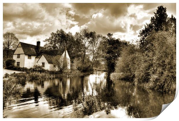 Willy Lott's Cottage - Flatford Mill Print by David Stanforth