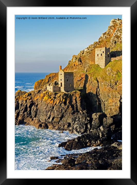 tin mines cornwall Framed Mounted Print by Kevin Britland