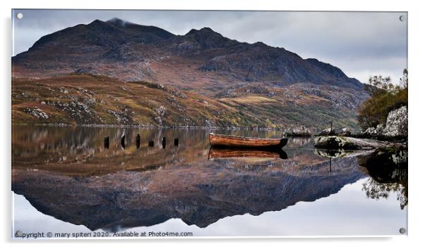 Wish you were here, Loch Maree Acrylic by mary spiteri