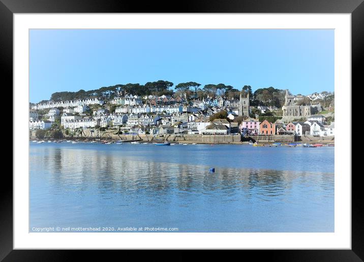 Fowey Reflections Framed Mounted Print by Neil Mottershead