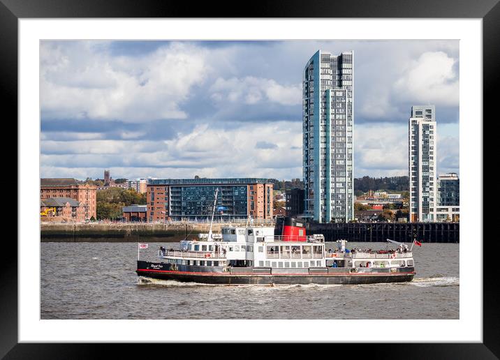 Royal Iris travelling up the River Mersey Framed Mounted Print by Jason Wells