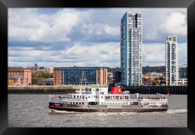 Royal Iris travelling up the River Mersey Framed Print by Jason Wells