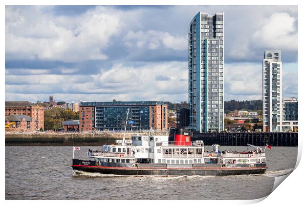 Royal Iris travelling up the River Mersey Print by Jason Wells