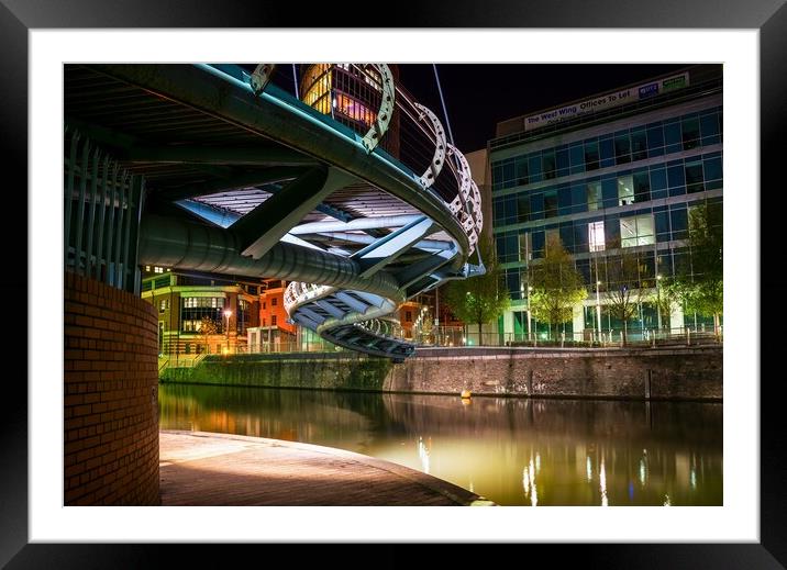 Underneath Valentine Bridge leading to the Eye  Framed Mounted Print by Dean Merry
