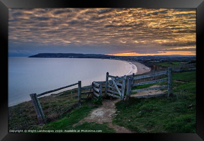 Sandown Bay Sunset Framed Print by Wight Landscapes