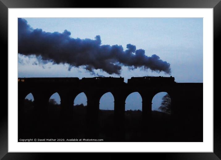 Twilight Double Header Framed Mounted Print by David Mather