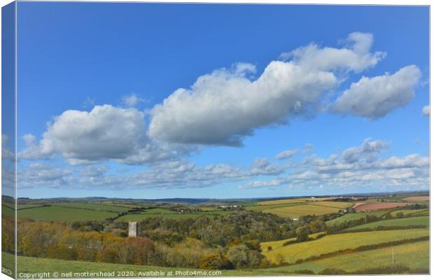 Clouds Over St Wyllow Church, Lanteglos-by-Fowey,  Canvas Print by Neil Mottershead