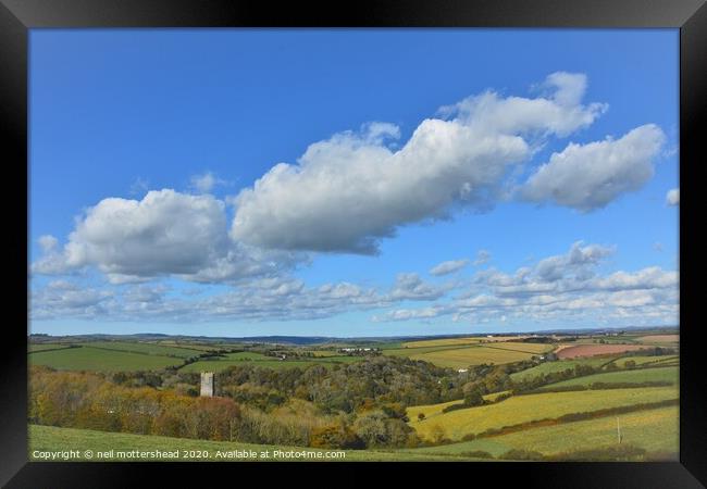 Clouds Over St Wyllow Church, Lanteglos-by-Fowey,  Framed Print by Neil Mottershead