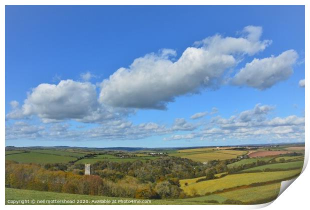 Clouds Over St Wyllow Church, Lanteglos-by-Fowey,  Print by Neil Mottershead
