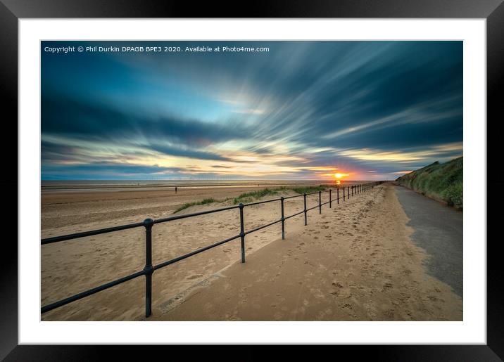 Crosby Beach Sunset Framed Mounted Print by Phil Durkin DPAGB BPE4