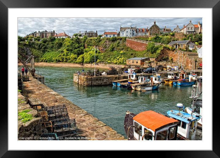 Crail Harbour Framed Mounted Print by Corinne Mills
