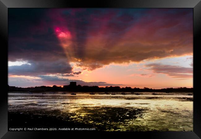 Portchester Sunset Framed Print by Paul Chambers