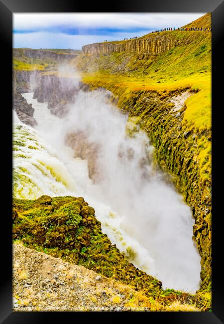 Gullfoss Waterfall Golden Circle Iceland Framed Print by William Perry